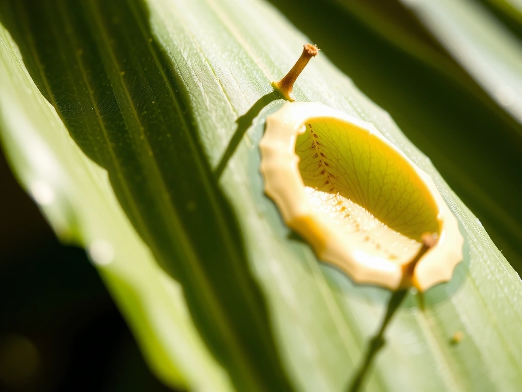 Feuille avec stomates visibles