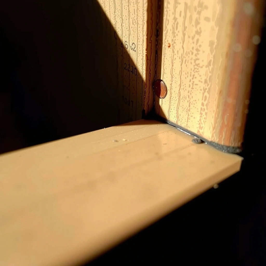 Détail de bois propre sous lumière rasante