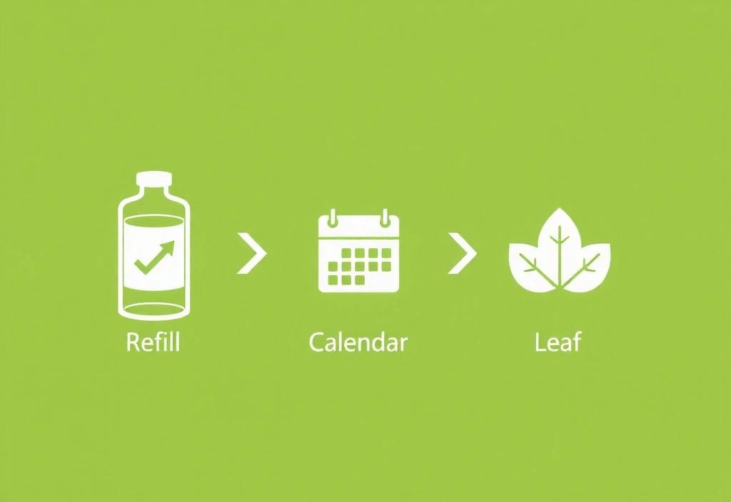 Schéma des produits de recharge et fréquence